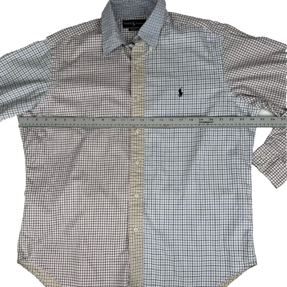 Ralph Lauren Classic Fit Color Block Checks Plaid Unique Men’s shirt size Large - Picture 7 of 9